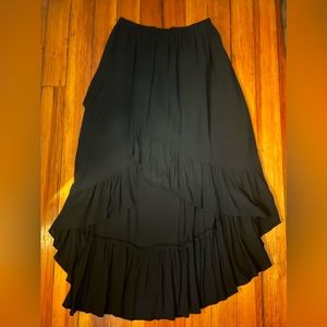 Black asymmetrical skirt